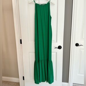 Banana Republic green halter top maxi dress size 10